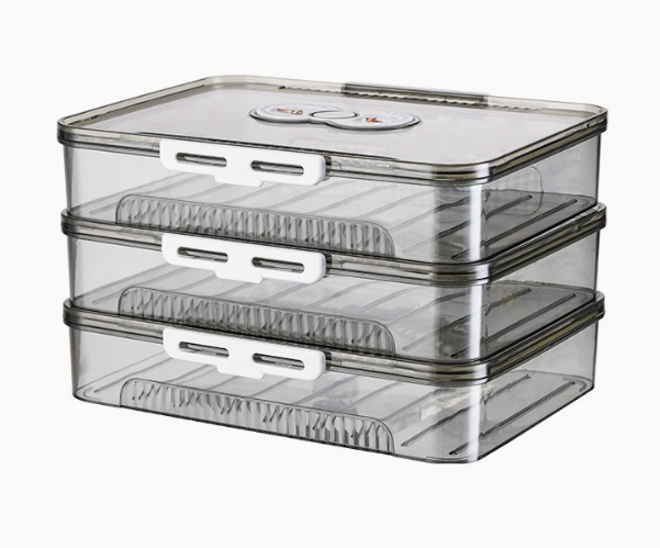 Stackable Fridge Storage Containers with Drainage