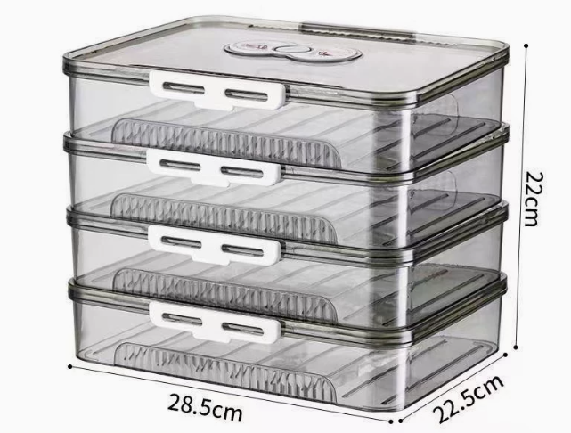 Stackable Fridge Storage Containers with Drainage