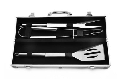 Aluminum Box BBQ Grill Set with Stainless Steel Tools
