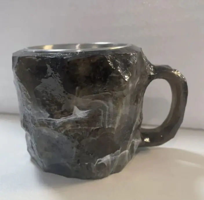 Mineral Crystal Coffee Mug – 400ml Resin Artisan Cup with Handle