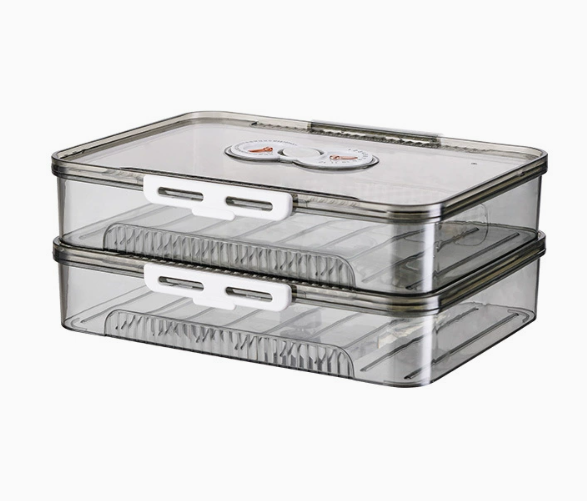 Stackable Fridge Storage Containers with Drainage