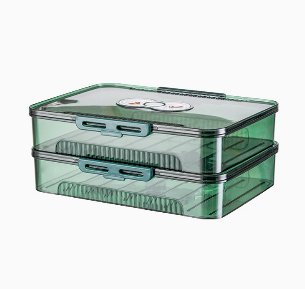 Stackable Fridge Storage Containers with Drainage