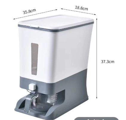 Automatic Plastic Rice Storage Container for Kitchen