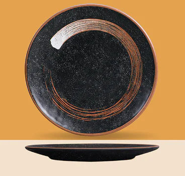 Ceramic Flat Plate Set for Steak and Breakfast