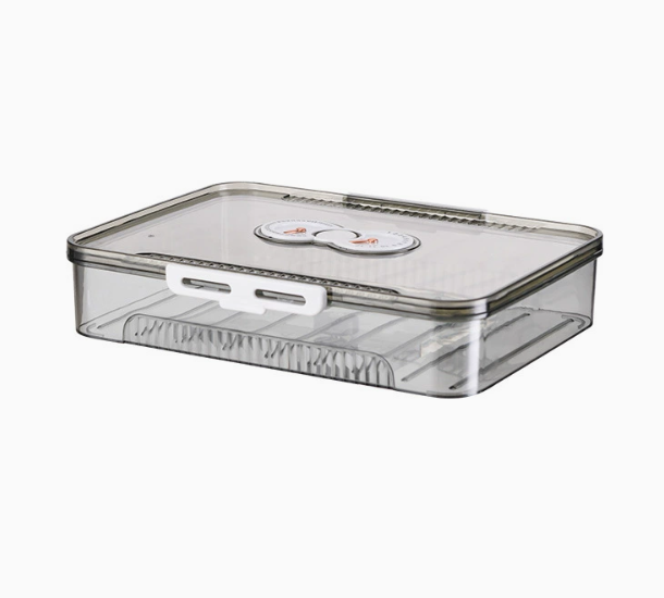 Stackable Fridge Storage Containers with Drainage