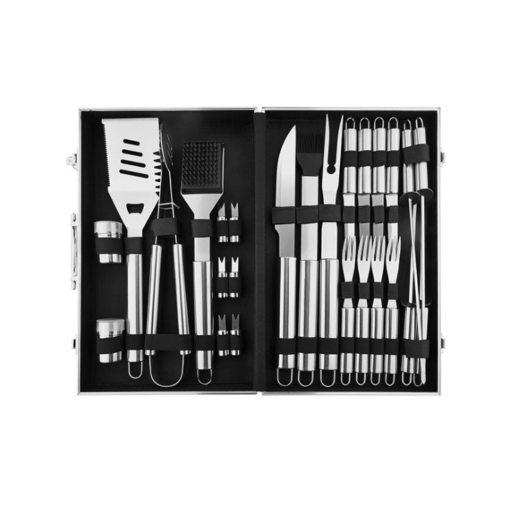 Aluminum Box BBQ Grill Set with Stainless Steel Tools