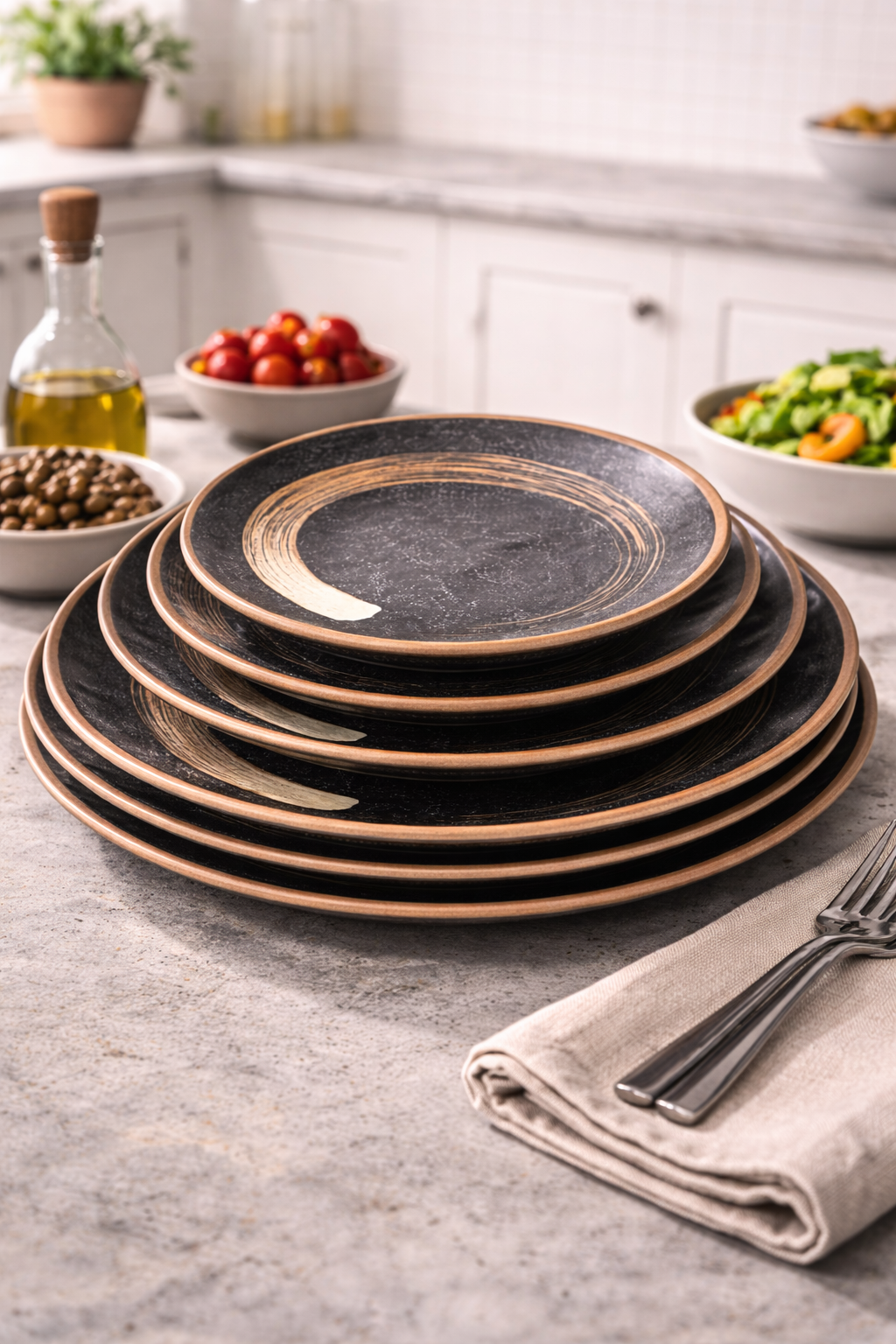 Ceramic Flat Plate Set