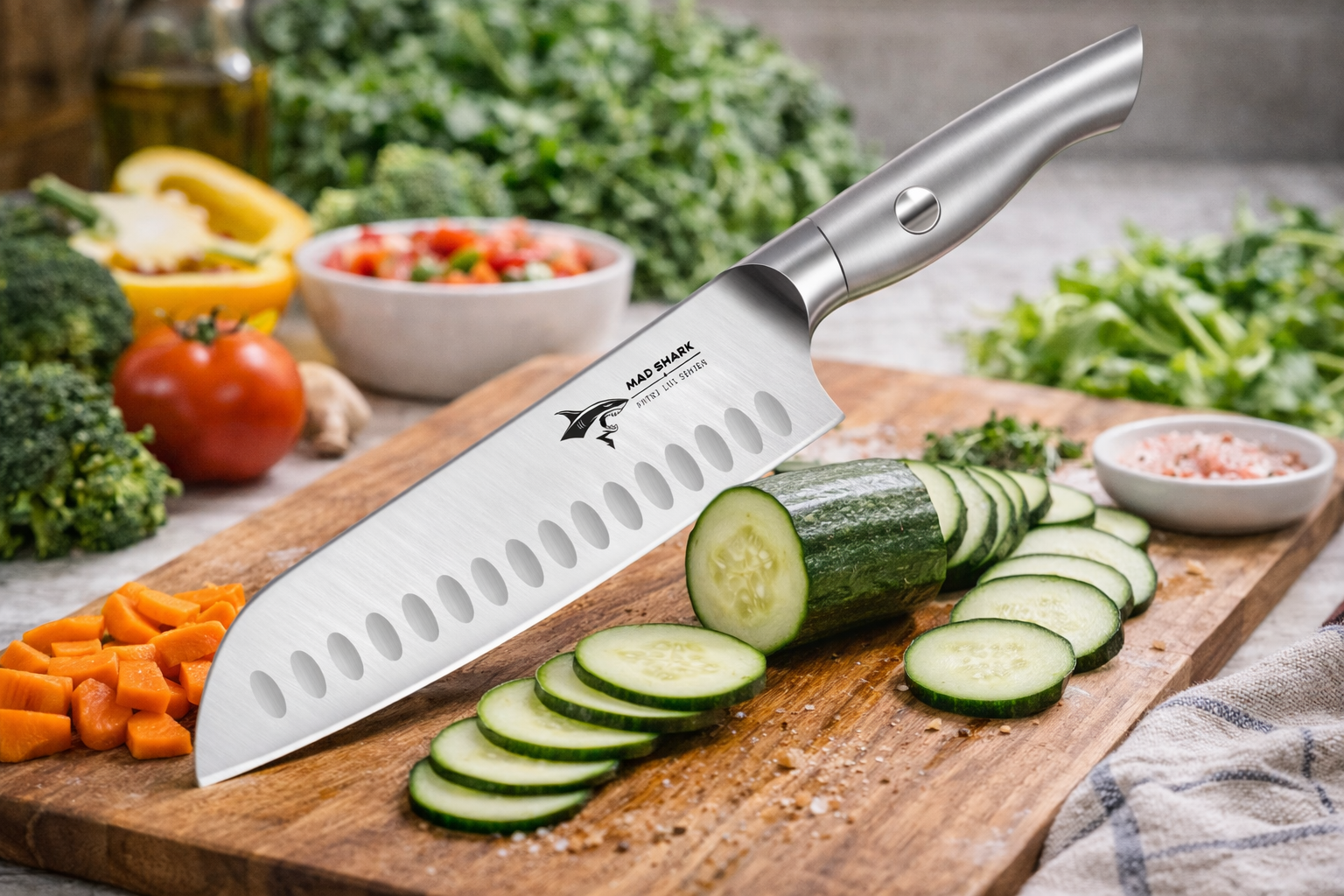 MAD SHARK 8-Inch Santoku Knife