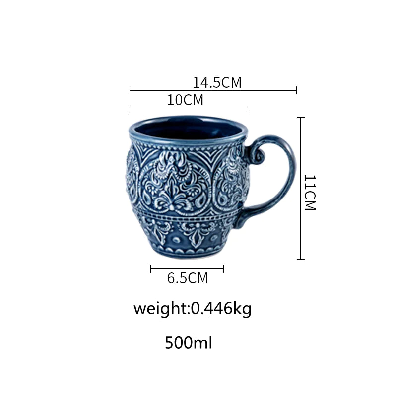 Ceramic Plate and Cutlery Set for Home Steak Dinner