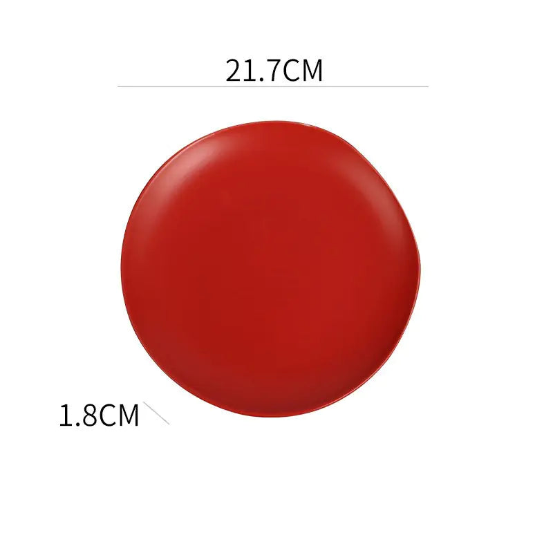 Matte Ceramic Plate Set for Salad and Steak