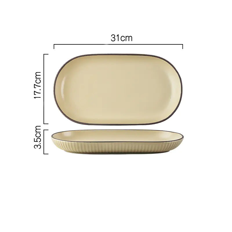 Wind Simple Bowl and Plate Set for Tableware