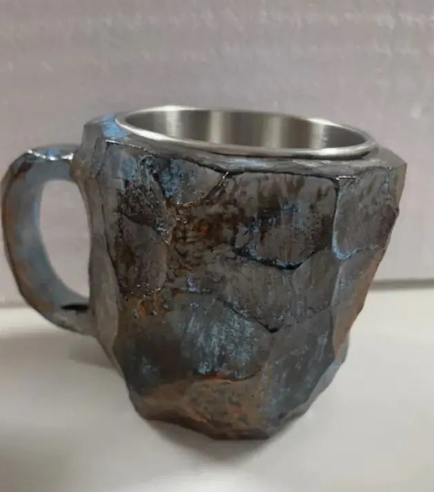 Mineral Crystal Coffee Mug – 400ml Resin Artisan Cup with Handle