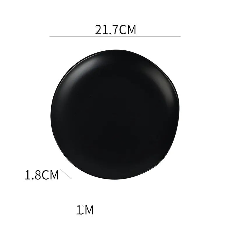 Matte Ceramic Plate Set for Salad and Steak