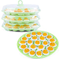 HANSGO Deviled Egg Carrier with Lid - 22 Egg Platter