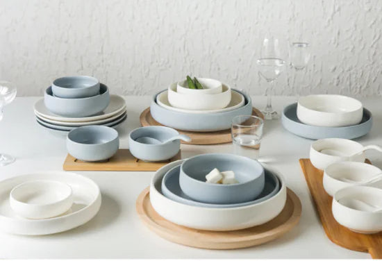 Ceramic Bone China Bowl and Plate Set for Kitchen