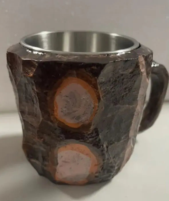 Mineral Crystal Coffee Mug – 400ml Resin Artisan Cup with Handle