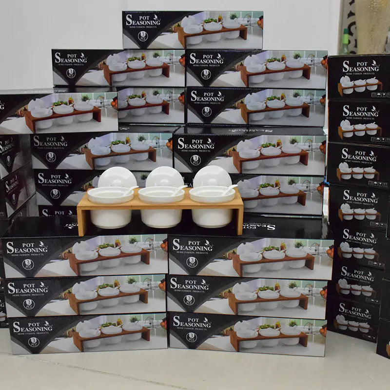 Glass Spice Jar Kitchen Utensil Set