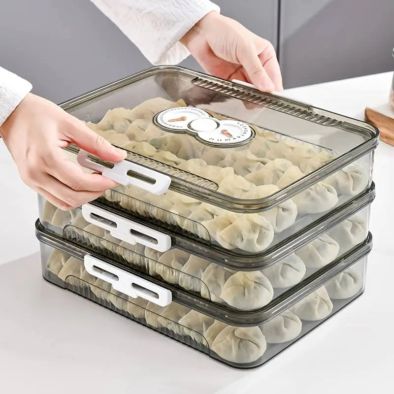 Stackable Fridge Storage Containers with Drainage