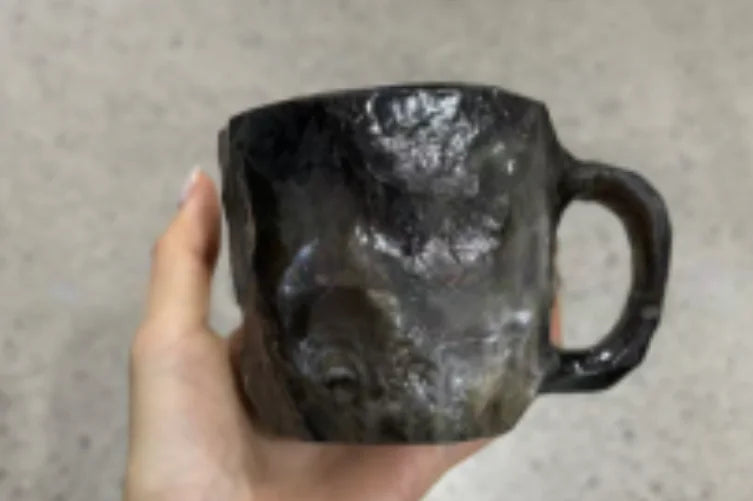 Mineral Crystal Coffee Mug – 400ml Resin Artisan Cup with Handle