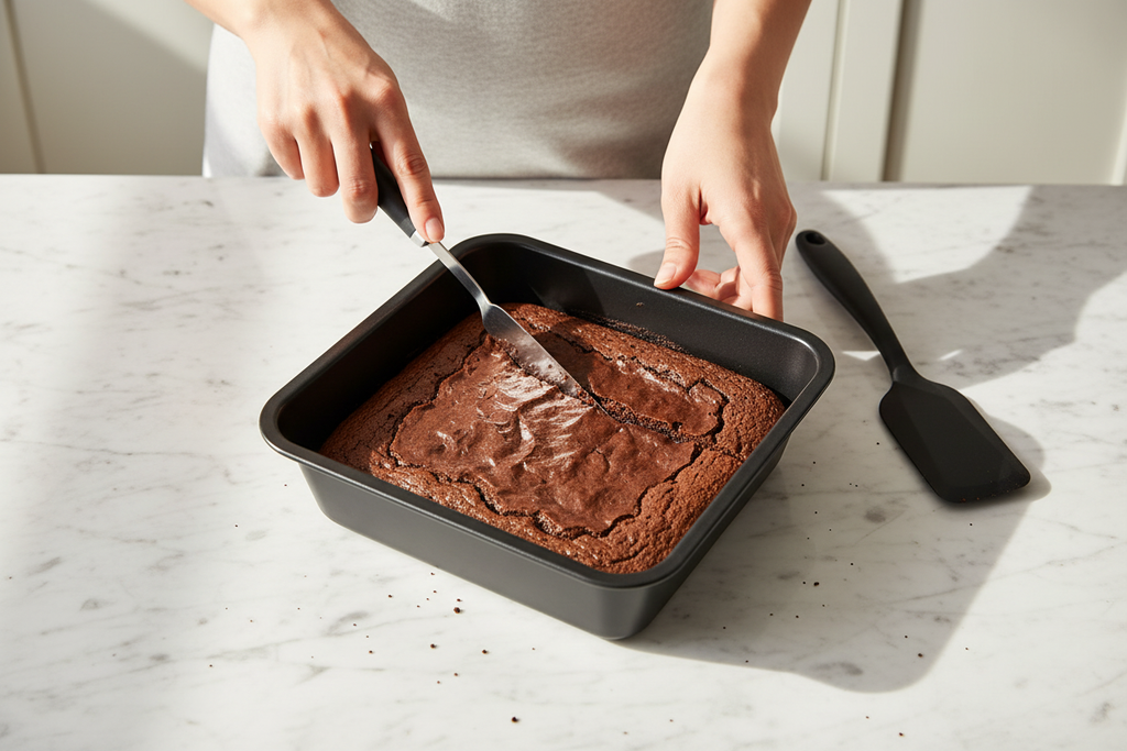 Cutting brownies
