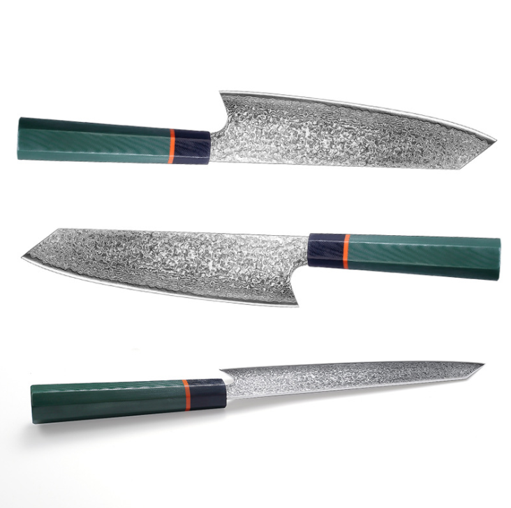 Damascus Chef's Knife – VG10 Steel Core- KIRITSUKE