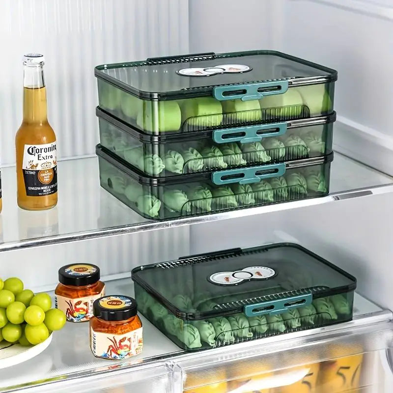 Stackable Fridge Storage Containers with Drainage