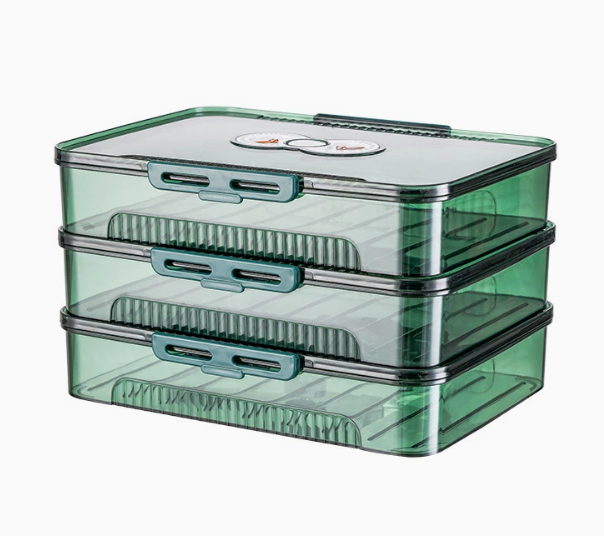 Stackable Fridge Storage Containers with Drainage
