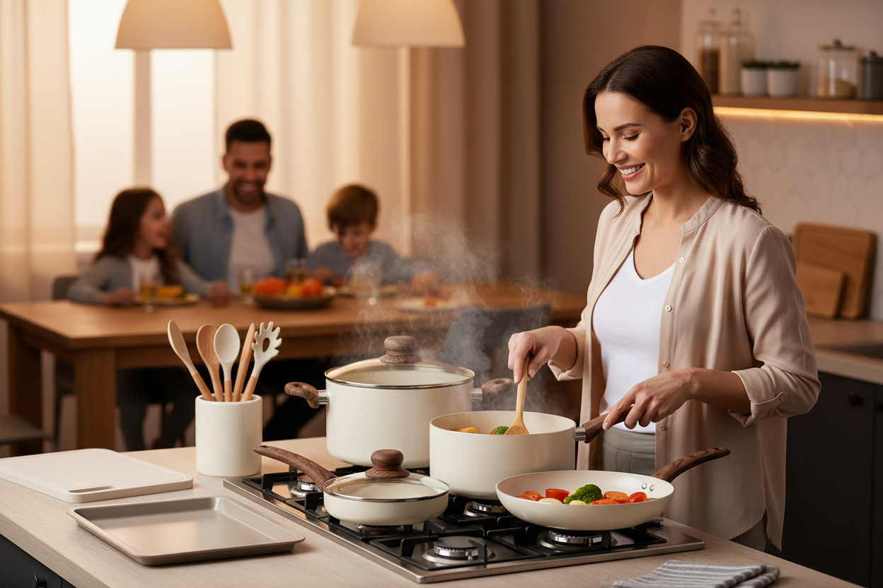 Family dinner preparation
