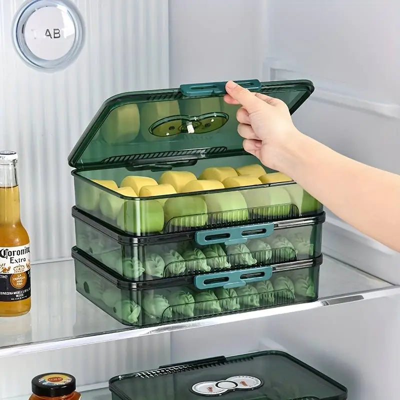 Stackable Fridge Storage Containers with Drainage