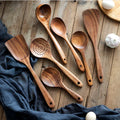 7-Piece Wooden Kitchen Utensil Set (One Set)