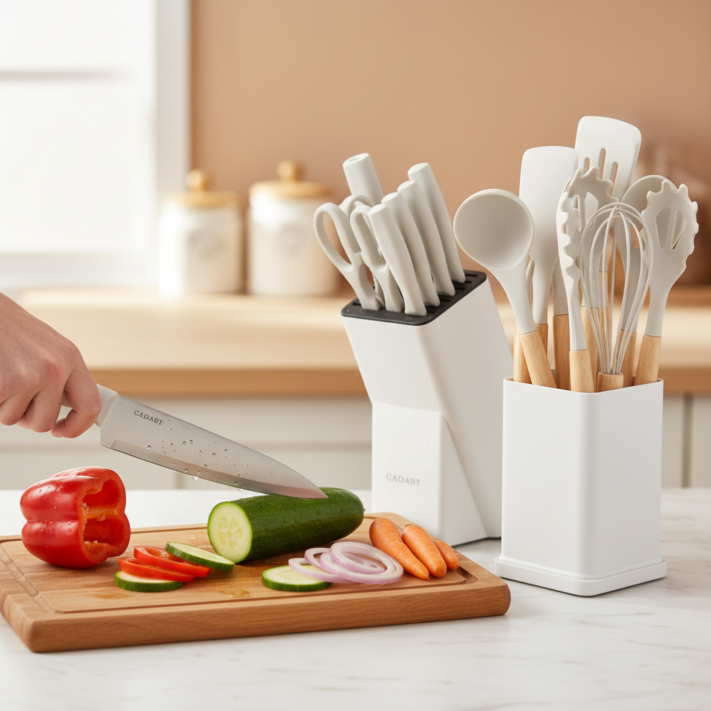 Kitchen counter in use
