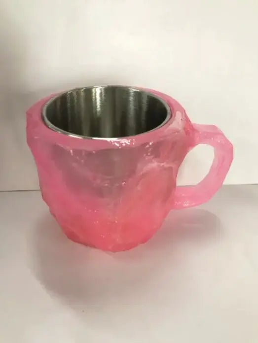 Mineral Crystal Coffee Mug – 400ml Resin Artisan Cup with Handle