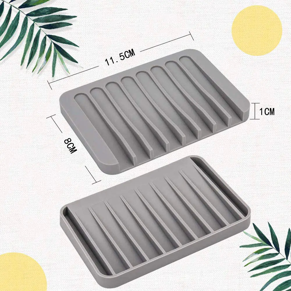 Silicone Soap Dish Tray for Bathroom and Kitchen Supplies