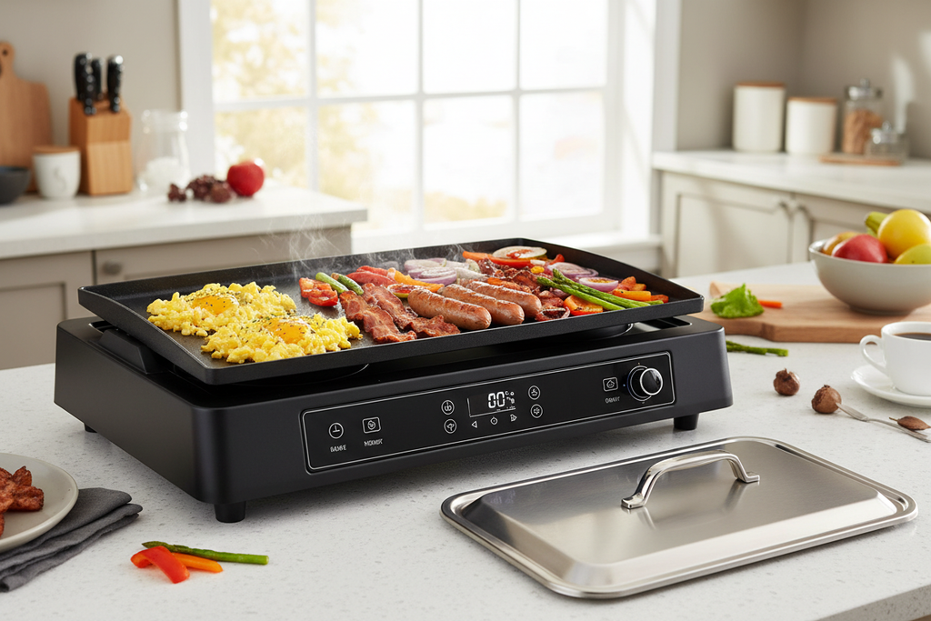 Plaque Induction Base Noire avec Roulettes