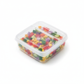 Square plastic container product photo