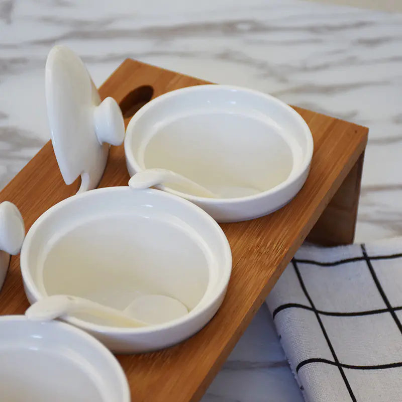 Glass Spice Jar Kitchen Utensil Set